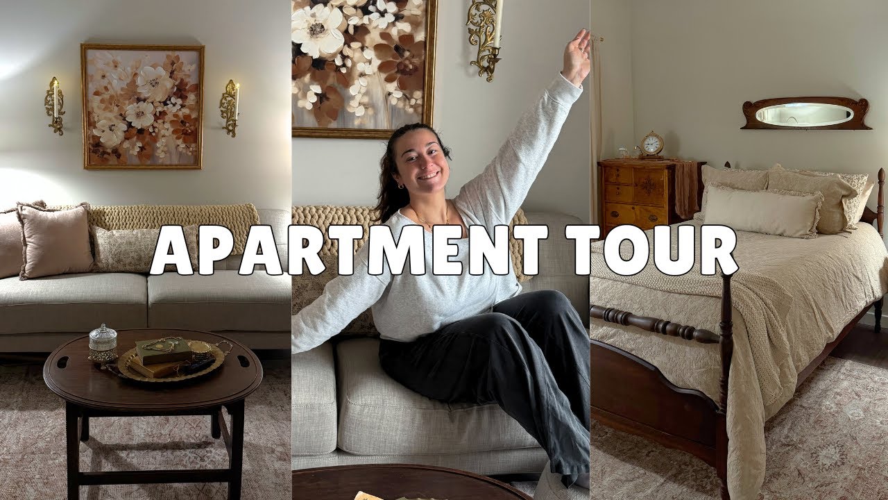 APARTMENT TOUR | first apartment alone, fully decorated & cozy
