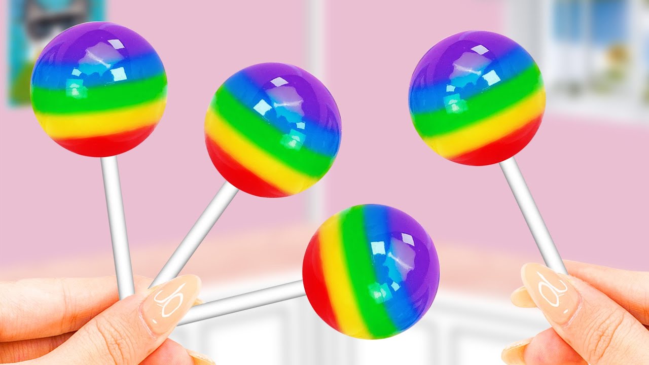 How To Make Cute Rainbow Jelly Using Lopilopi 🤗🍡 Miniature Fruit Jelly By Mini Cake Wonderland 🌈