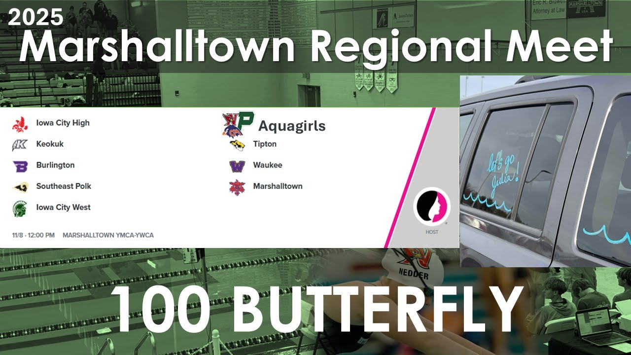 100 Butterfly - 2025 Aquagirls at Marshalltown Regional Meet