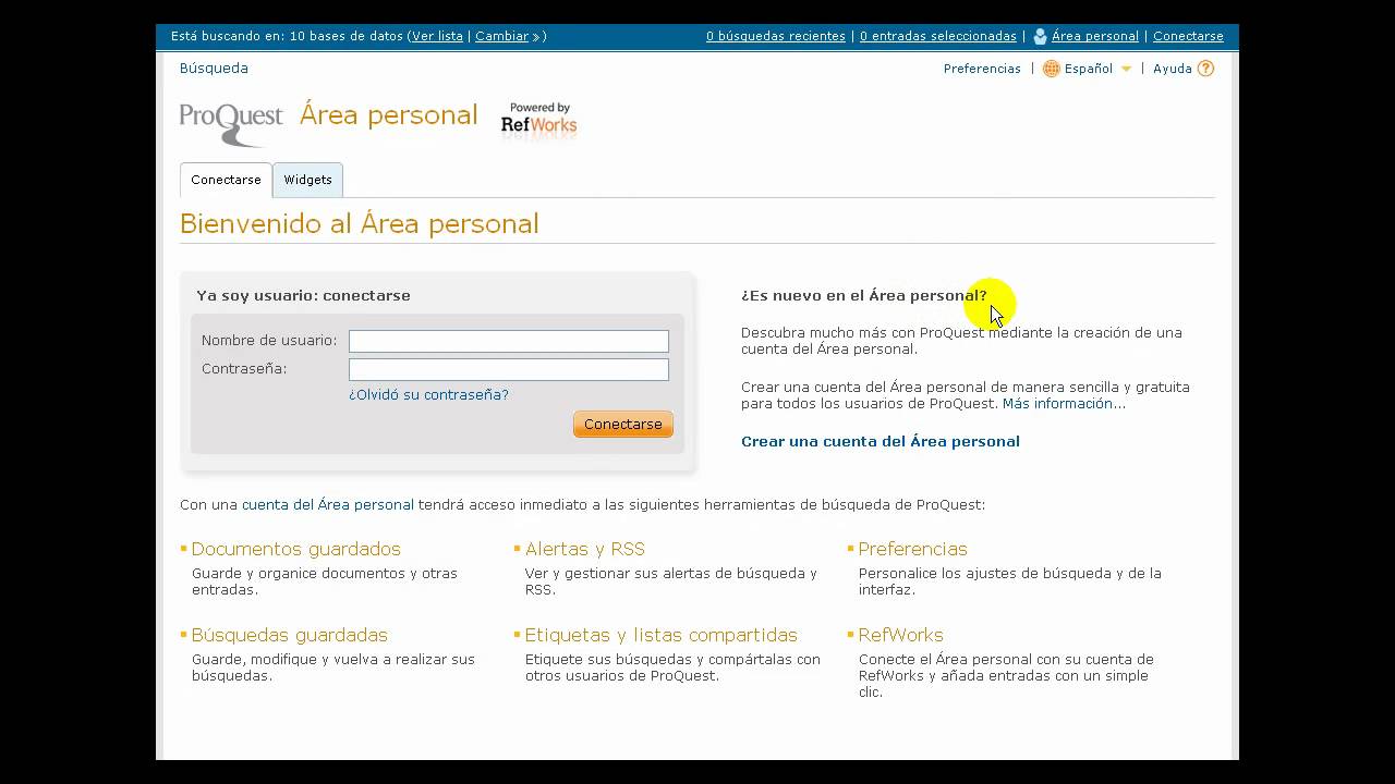 Video Tutorial para acceder a ProQuest