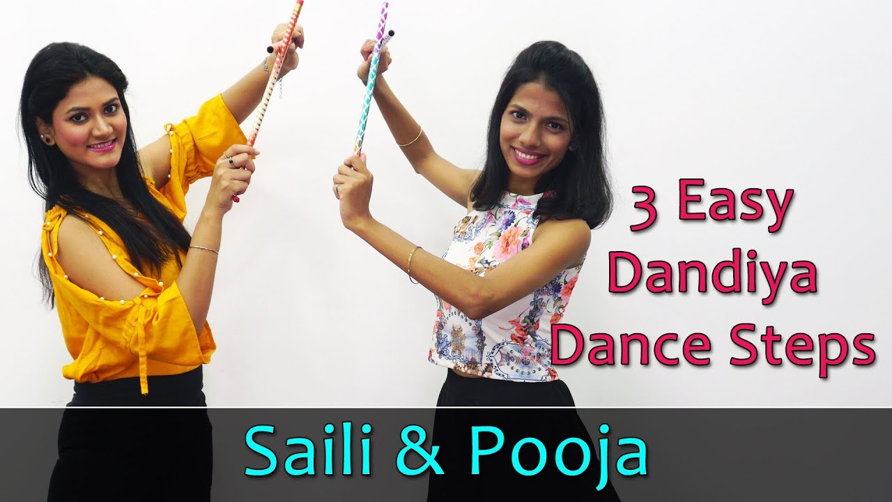 Dandiya Dance Steps Video | Learn 3 Easy Dandiya Steps For Beginners | Navaratri Dandiya Dance Songs