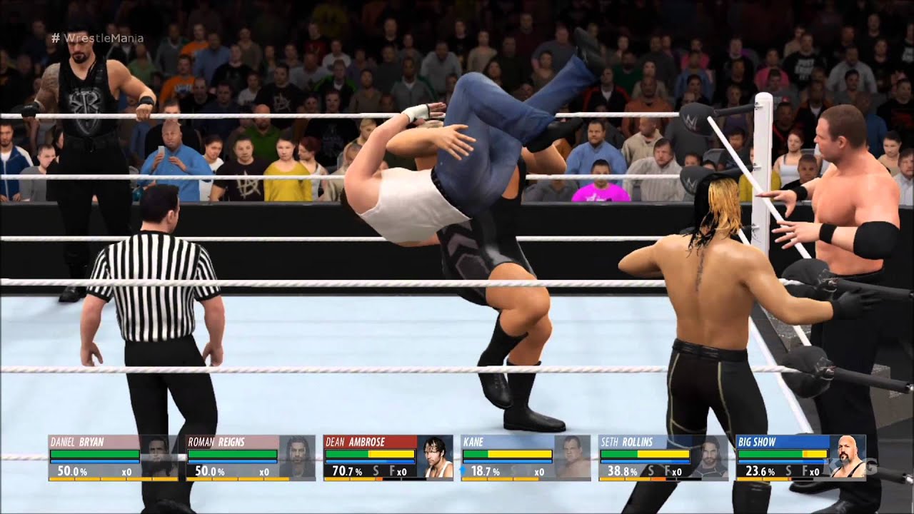 WWE 2K16 - 6-Man Tag Team Full Match Gameplay (XboxONE HD) [1080p60FPS]