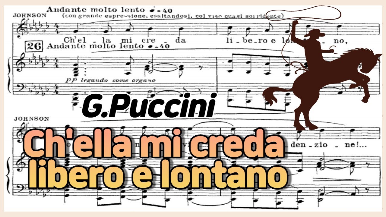 G.Puccini - Ch'ella mi creda libero e lontano 'La fanciulla del West' Accompaniment