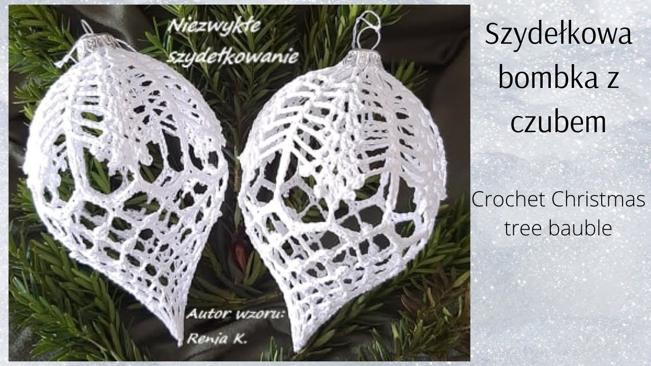 Bombka  szydełko - 13 cm . Autor wzoru/ Author  Renia K. Crochet Cristmas ornaments.