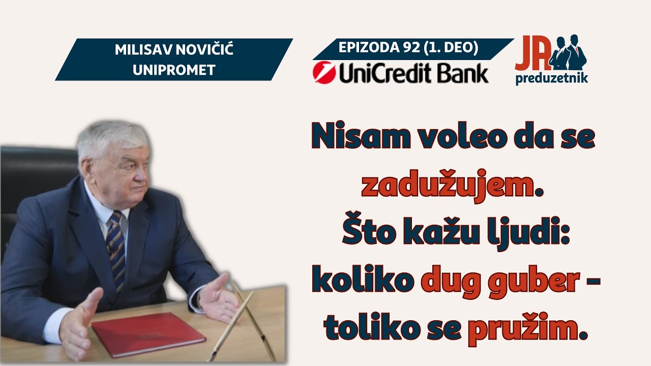 Milisav Novičić, UNIPROMET - Ja Preduzetnik 93 (1. deo)