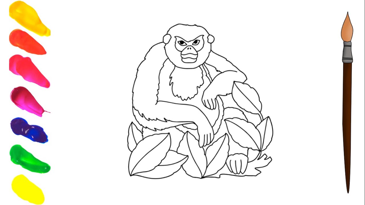 HOW TO COLOR A MONKEY