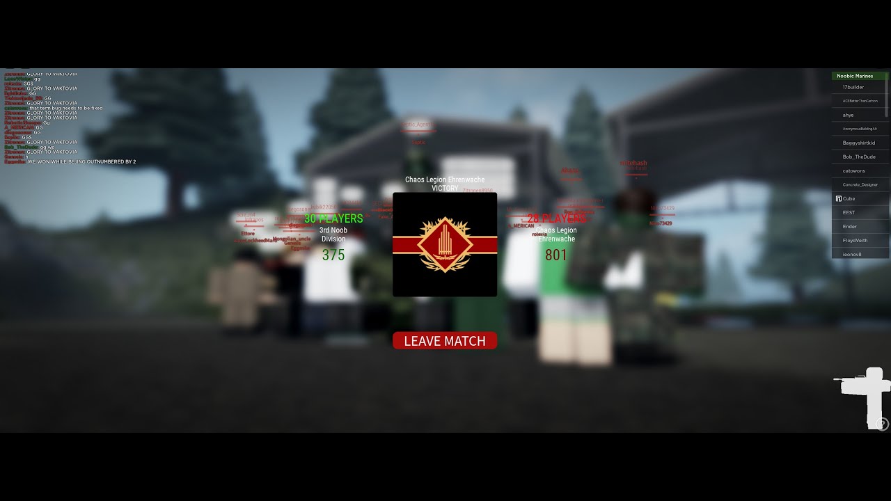 Ehrenwache vs 3rd Noob Division