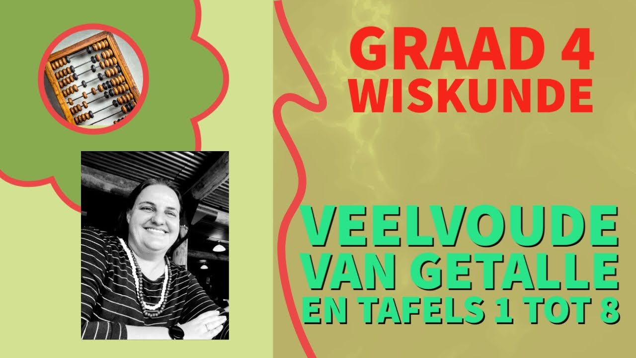 Graad 4 Wiskunde - VEELVOUDE van Getalle en TAFELS 1 tot 8