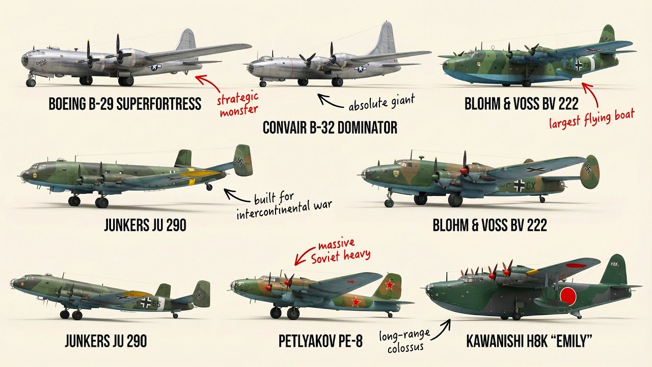 The Biggest Aircraft Used in WW2 Explained