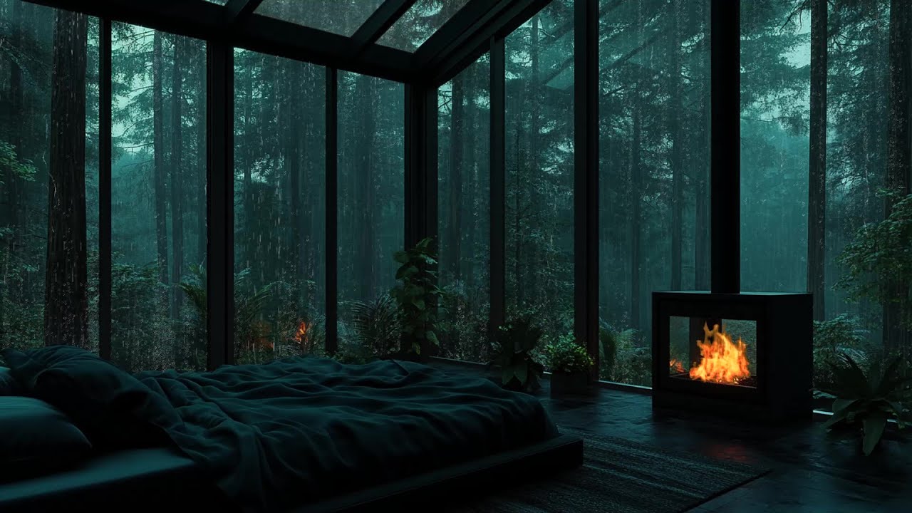🌧️🌙 Lonely Late Night Room | Rain Tapping on Window | Quiet Racing Thoughts, Deep Restful Sleep