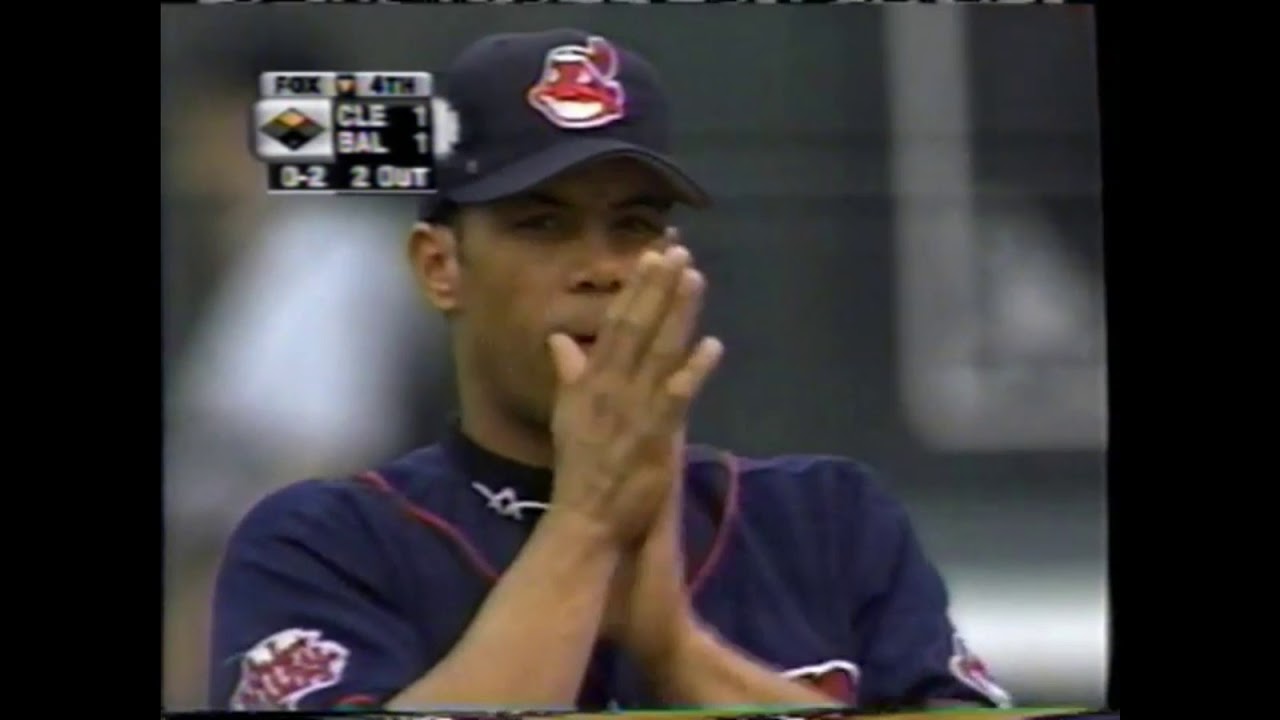 A Robby Alomar classic with the glove and some Baltimore beef