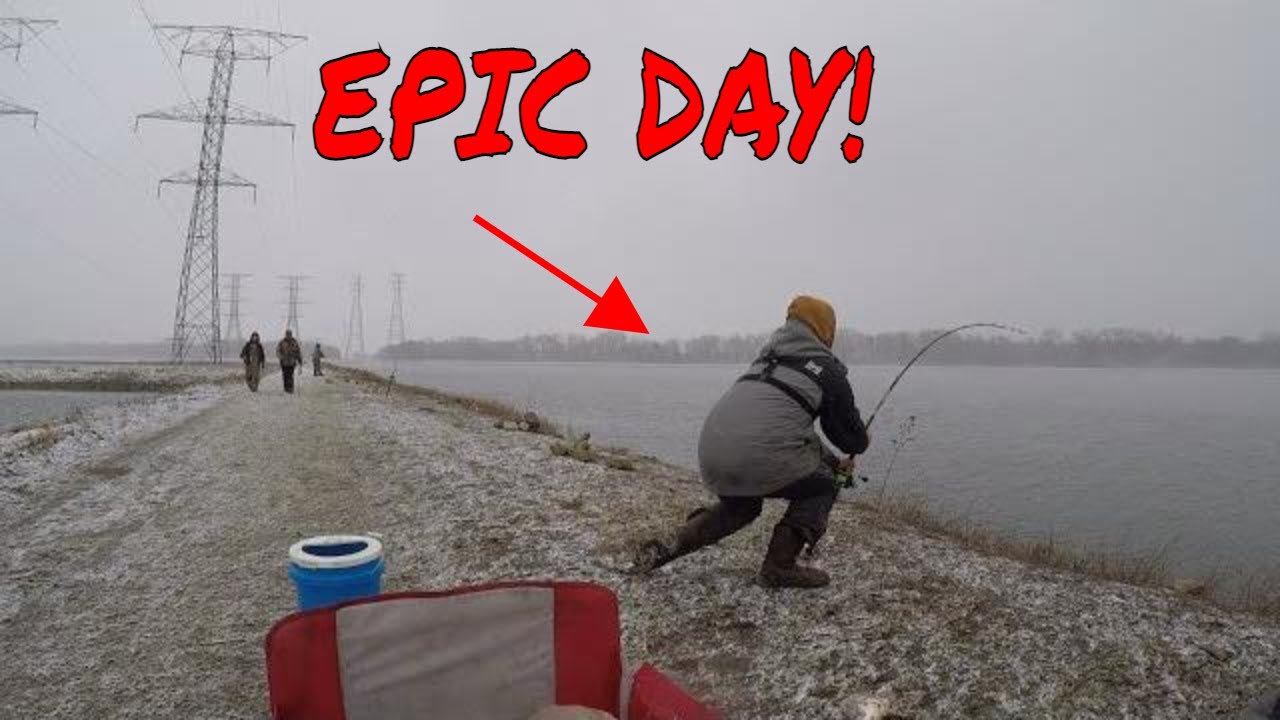 EPIC Day of CATFISHING from the BANK at POWER PLANT!!