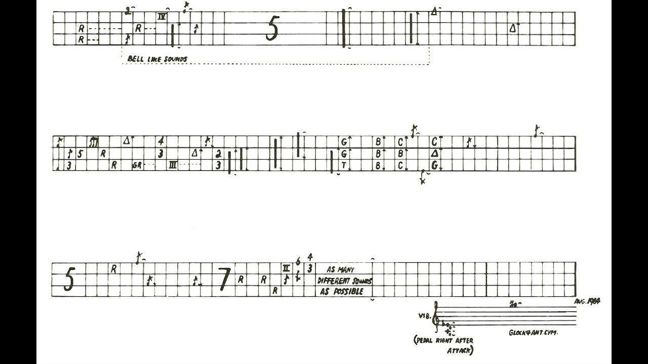 Morton Feldman - The King of Denmark for Percussion (1965) [Score-Video]