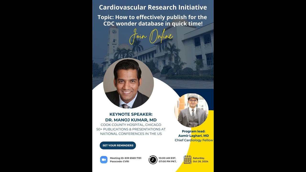 How to do CDC data base research, step by step guide by Dr. Manoj Kumar from Cook County