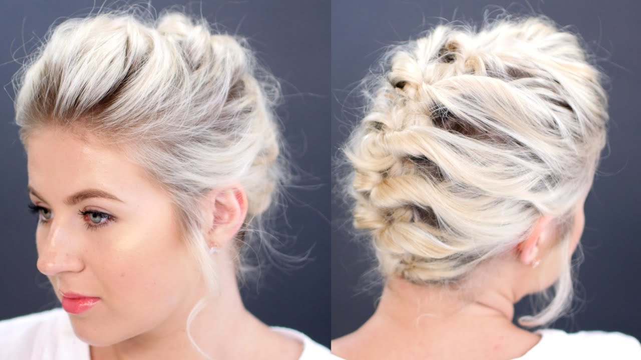 Short Hair Tutorial Updo Less Than 5 Minutes | Milabu