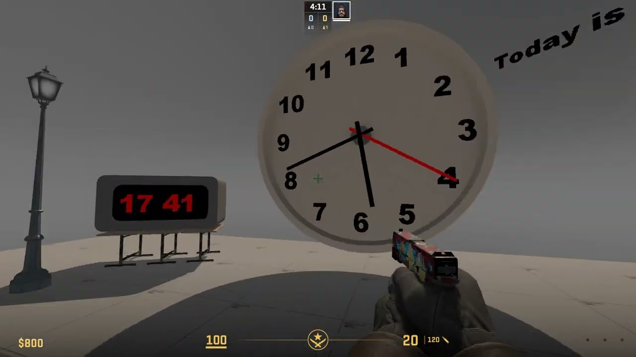 Clocks in CS2 and dynamic sun