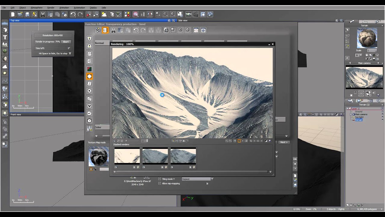 Mountain Lake part two, World Machine and Vue workflow