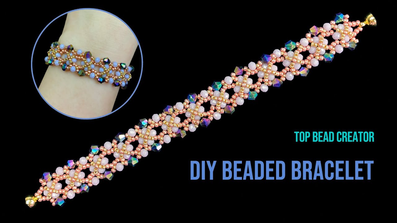 DIY beaded bracelet, Jewelry making tutorial
