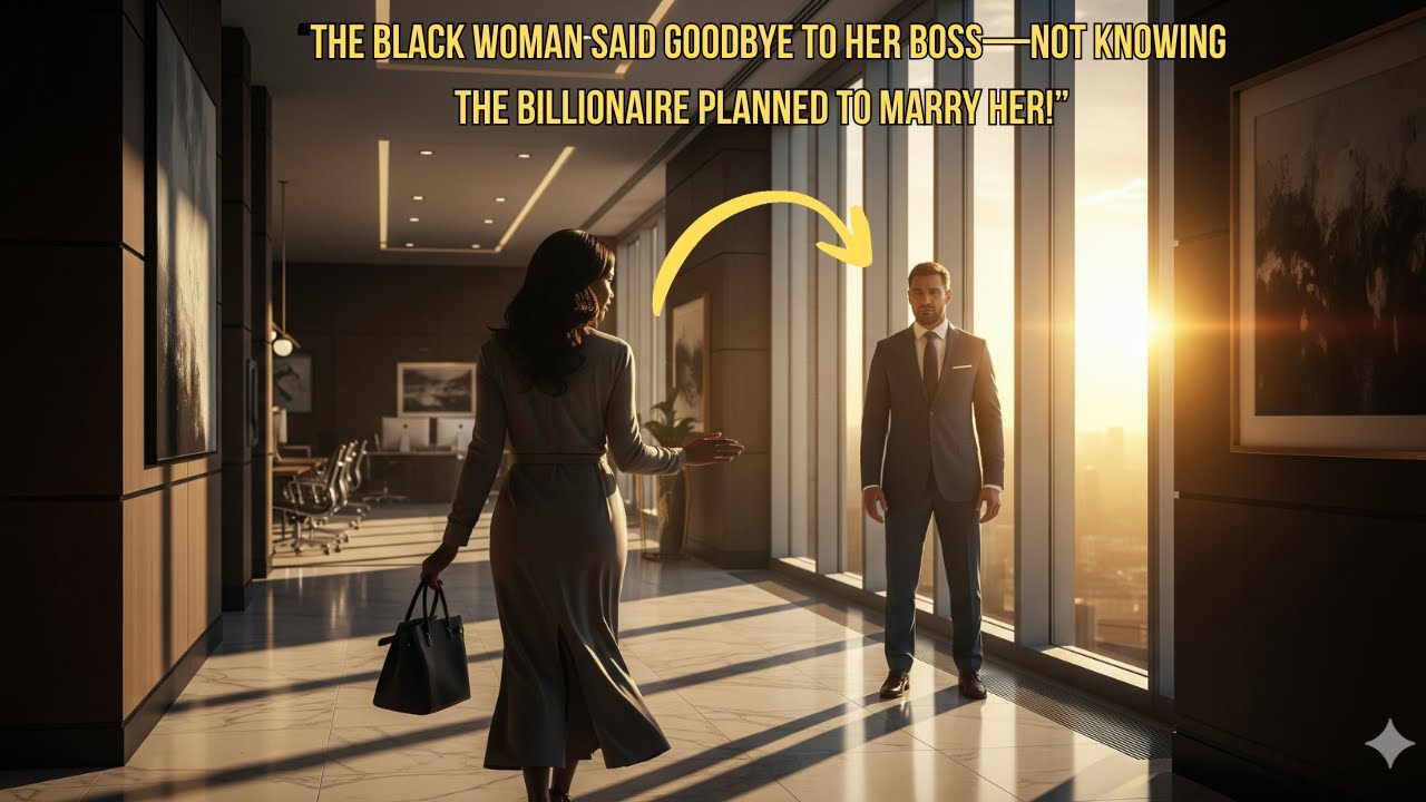 “The Black Woman Said Goodbye to Her Boss—Not Knowing the Billionaire Planned to Marry Her!”