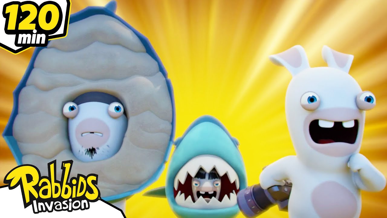 ¡Sorpresa! 😱🦈Baby Shark es de los Rabbids? | Rabbids La Invasión 🐰 | Recopilación | Dibujos animados