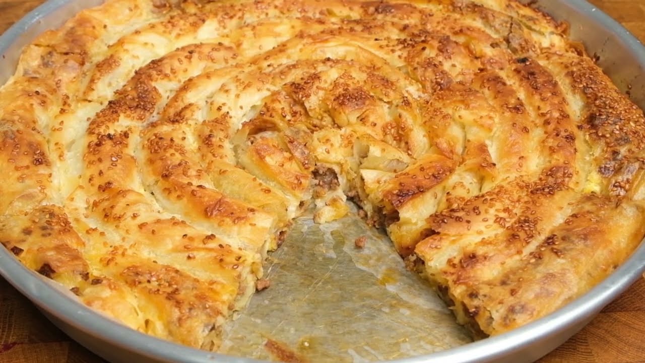 SADECE 3 ADET YUFKA İLE BİR TEPSİ BÖREK‼️BİZİM EVİN EN SEVİLEN KIYMALI KOL BÖREĞİ👍