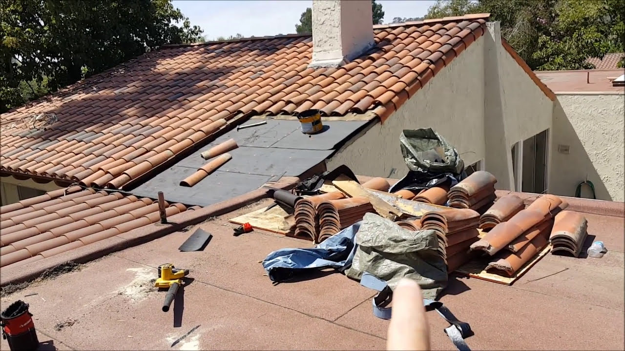 Spanish Clay Tile Roof Leak Repair done on a home located in  San Juan Capistrano, Ca