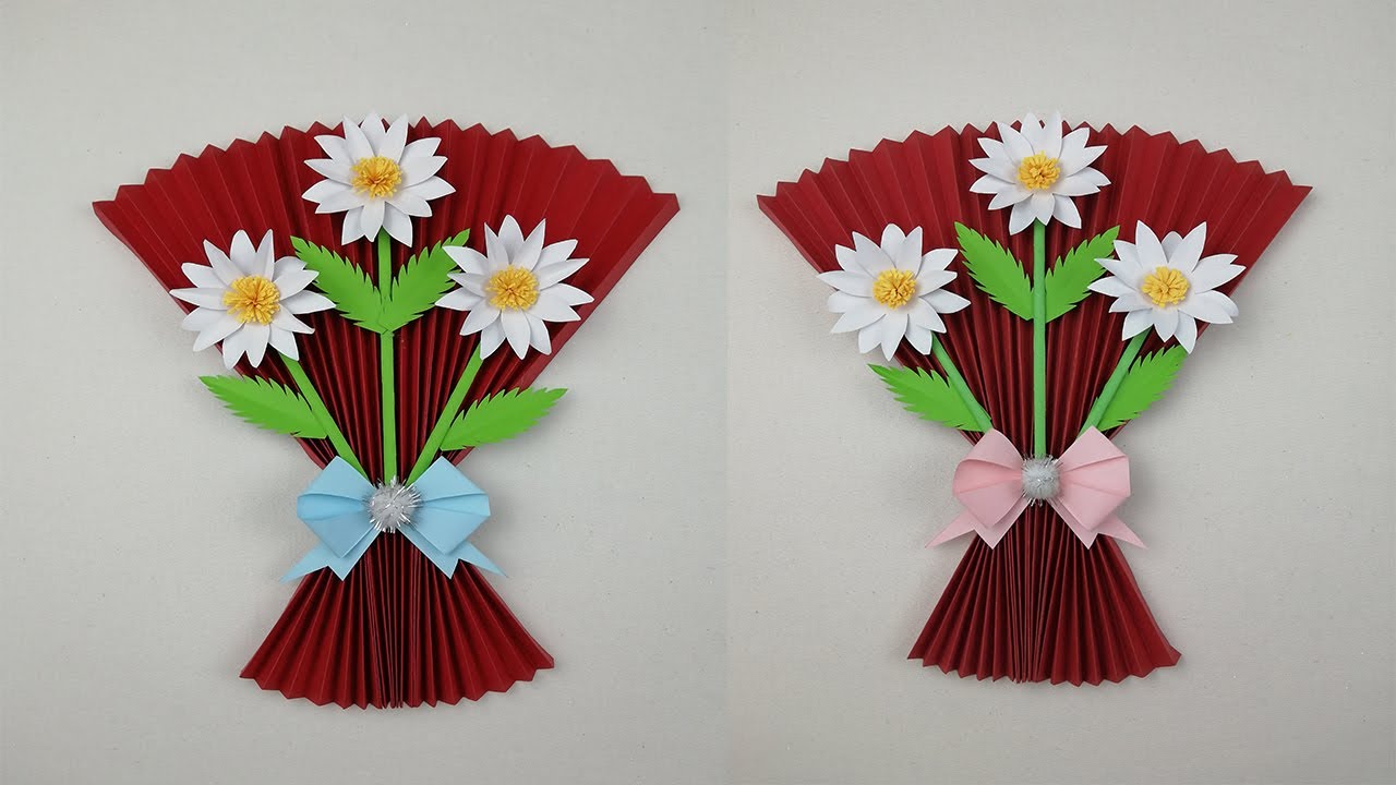 Kağıttan Buket Çiçek Yapımı / Flower Bouquet Making With Paper