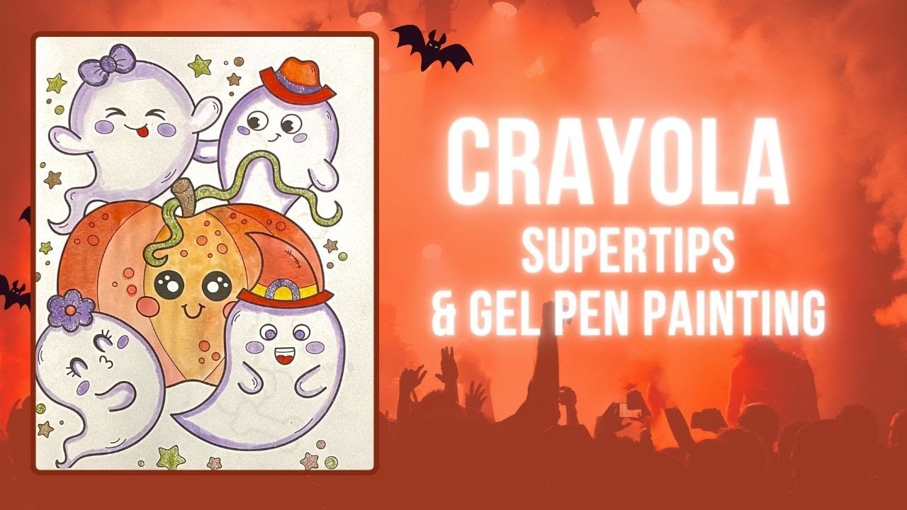 Painting with Crayola Supertips and Gel Pens in Adult Coloring Books
