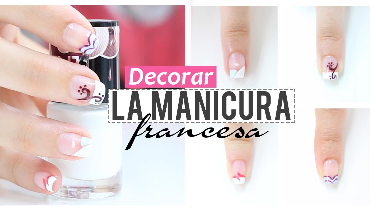 5 opciones fáciles para decorar la manicura francesa | Principiantes
