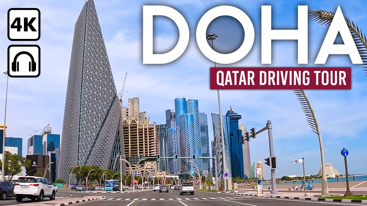 ДОХА, Катар 🇶🇦 4K автотур по центру города, The Pearl и Lusail 2024