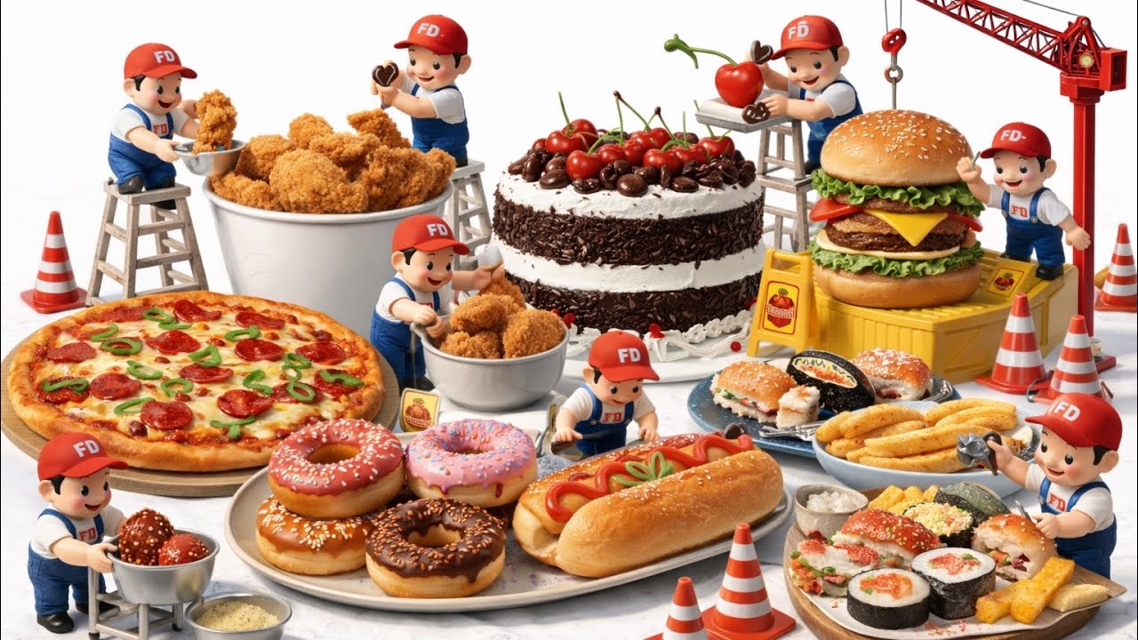 Delicious Food Collection by Tiny FD Workers – Part 1” 🍽️✨