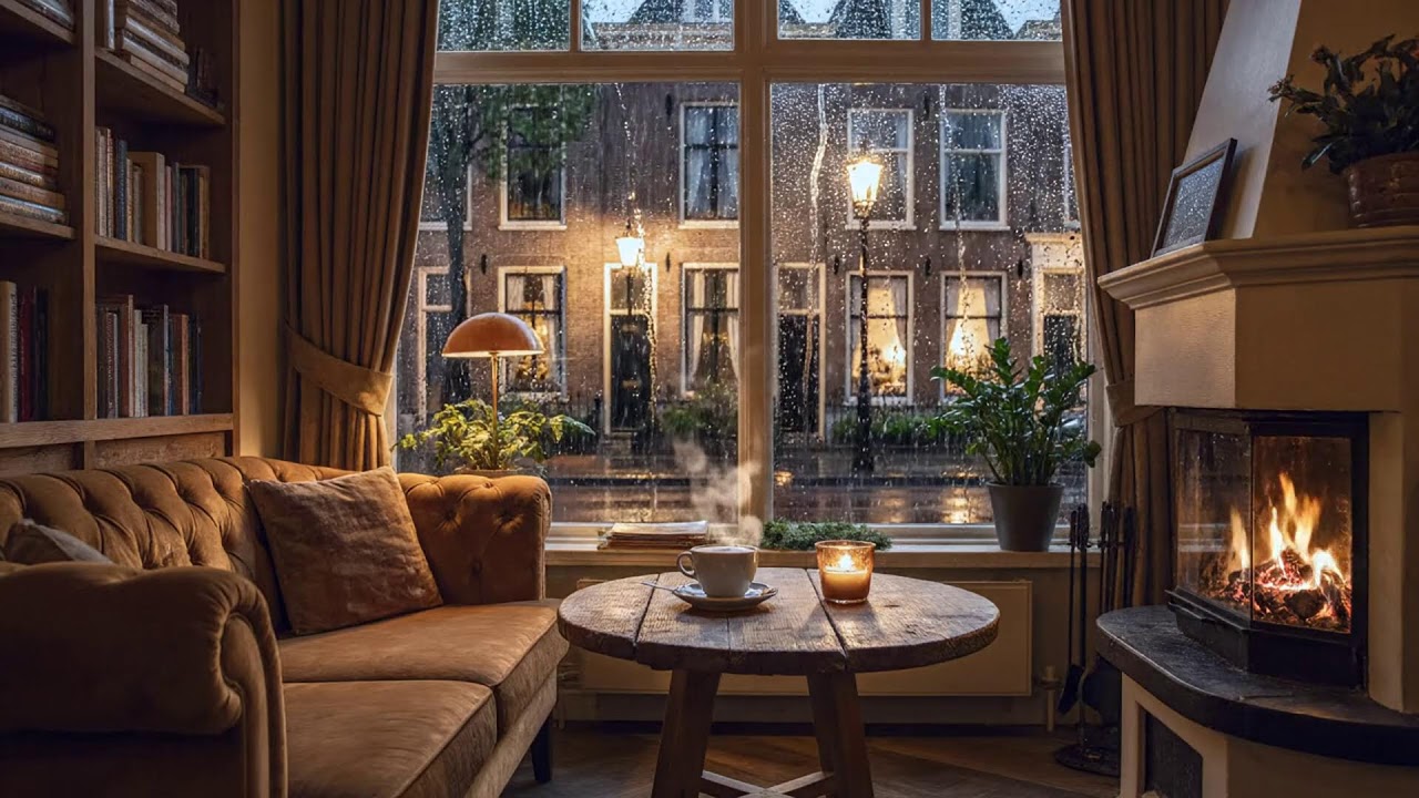 Relaxing Coffee Shop Ambience 🍂 Cozy Jazz Instrumental Music for Good Mood