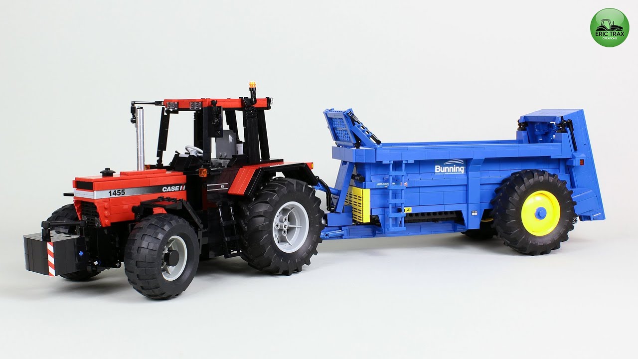 Case 1455 XL + Bunning Lowlander 105 mk4 in Lego version by Eric Trax