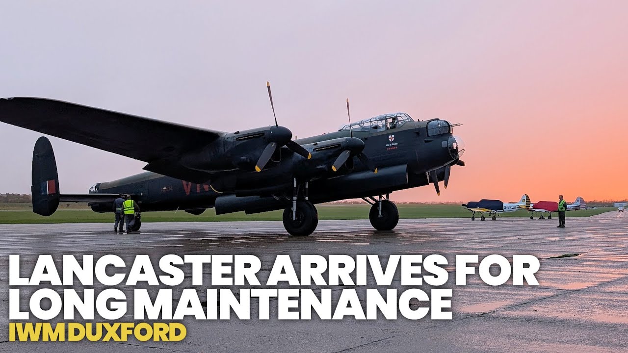 Avro Lancaster arrives at IWM Duxford for Major Overhaul