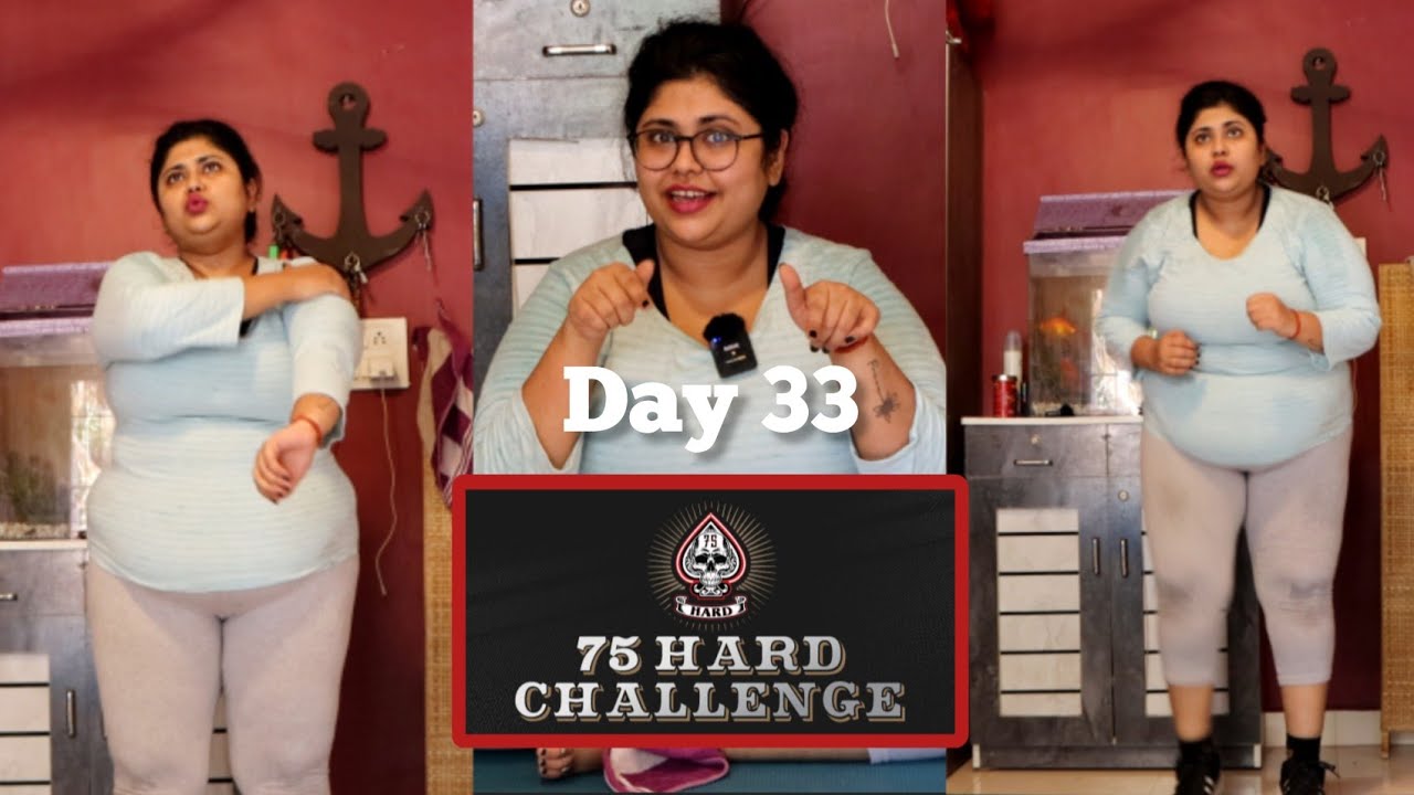 Day 33 of #75hard #challenge 🤩All in 1(Chest+Arms+Thighs+Belly) Exercises🏋️‍♀️🥰 #rohinibg #vlog