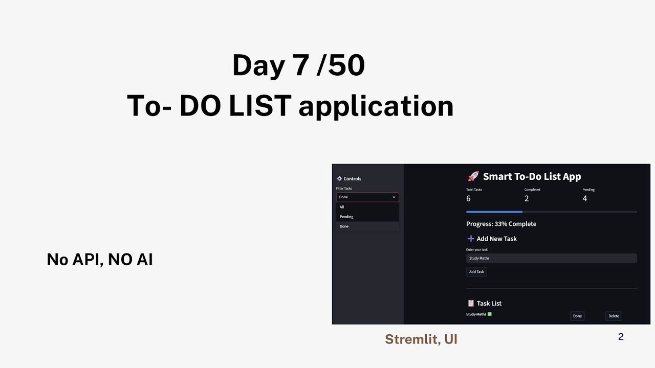 Day 7/50 Python Series: Simple To do Application
