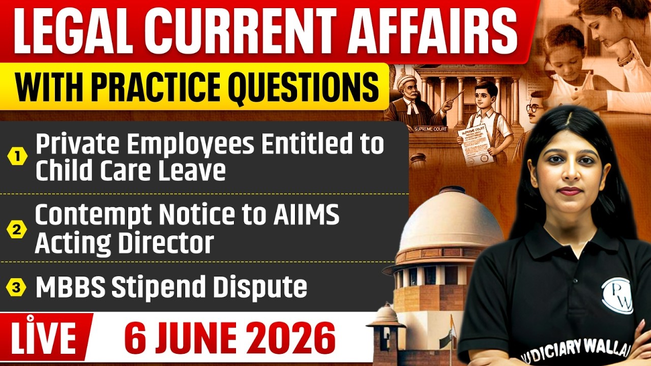 Legal Current Affairs Today | 6 June 2026 | Top Legal News | Judiciary/APO/APP |Judiciary By PW