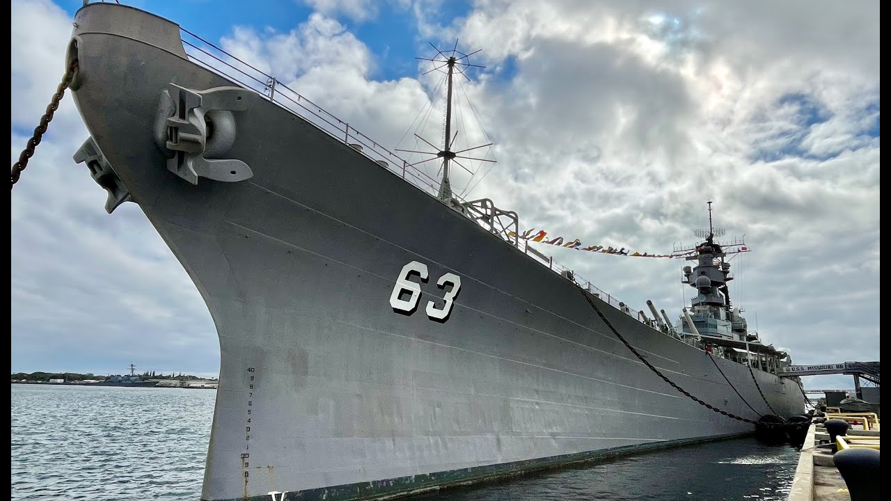 A Visit to the Mighty Mo' - USS Missouri, Last of the USN Battleships.