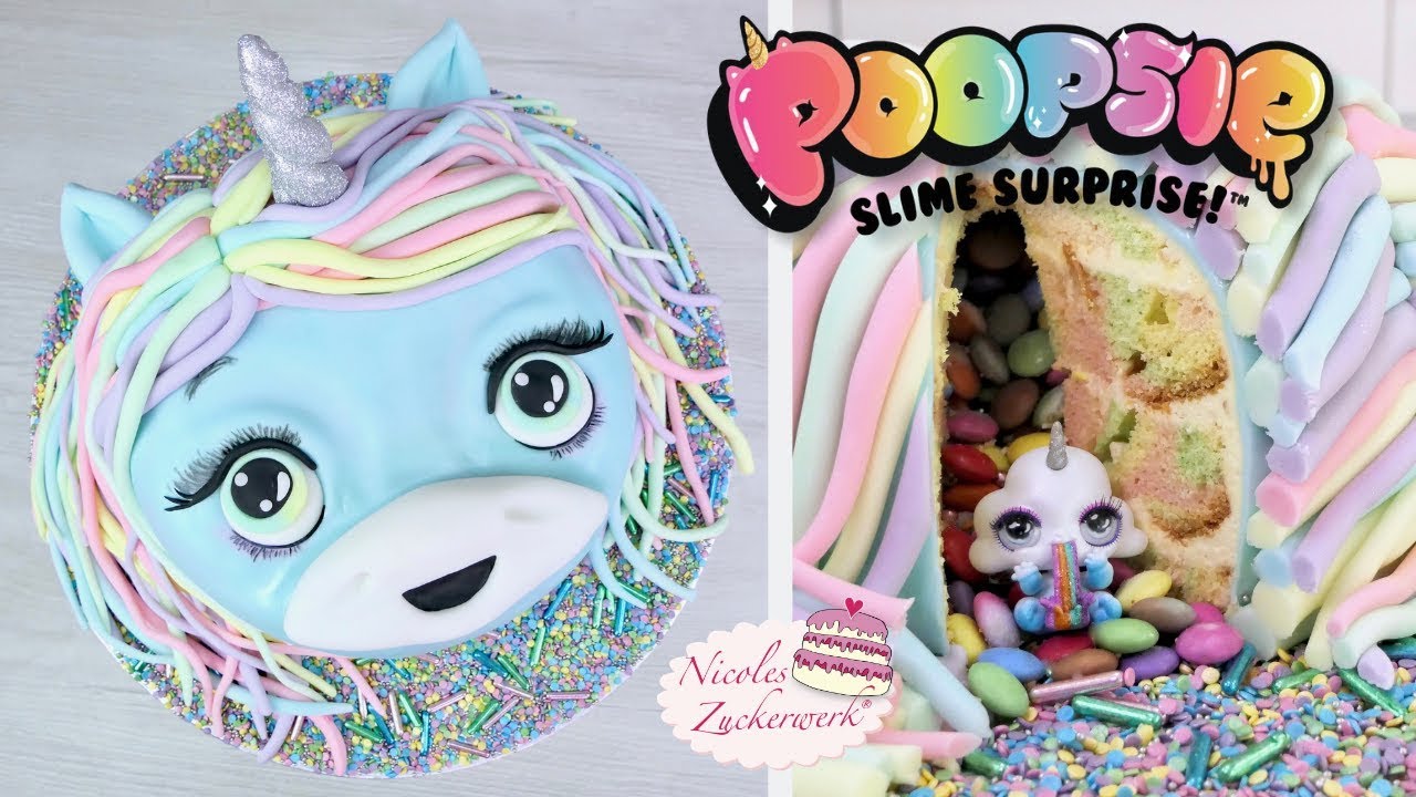🦄 Einhorn 3D Torte mit Surprise Inside und Gewinnspiel I POOPSIE Surprise UNICORN Cake