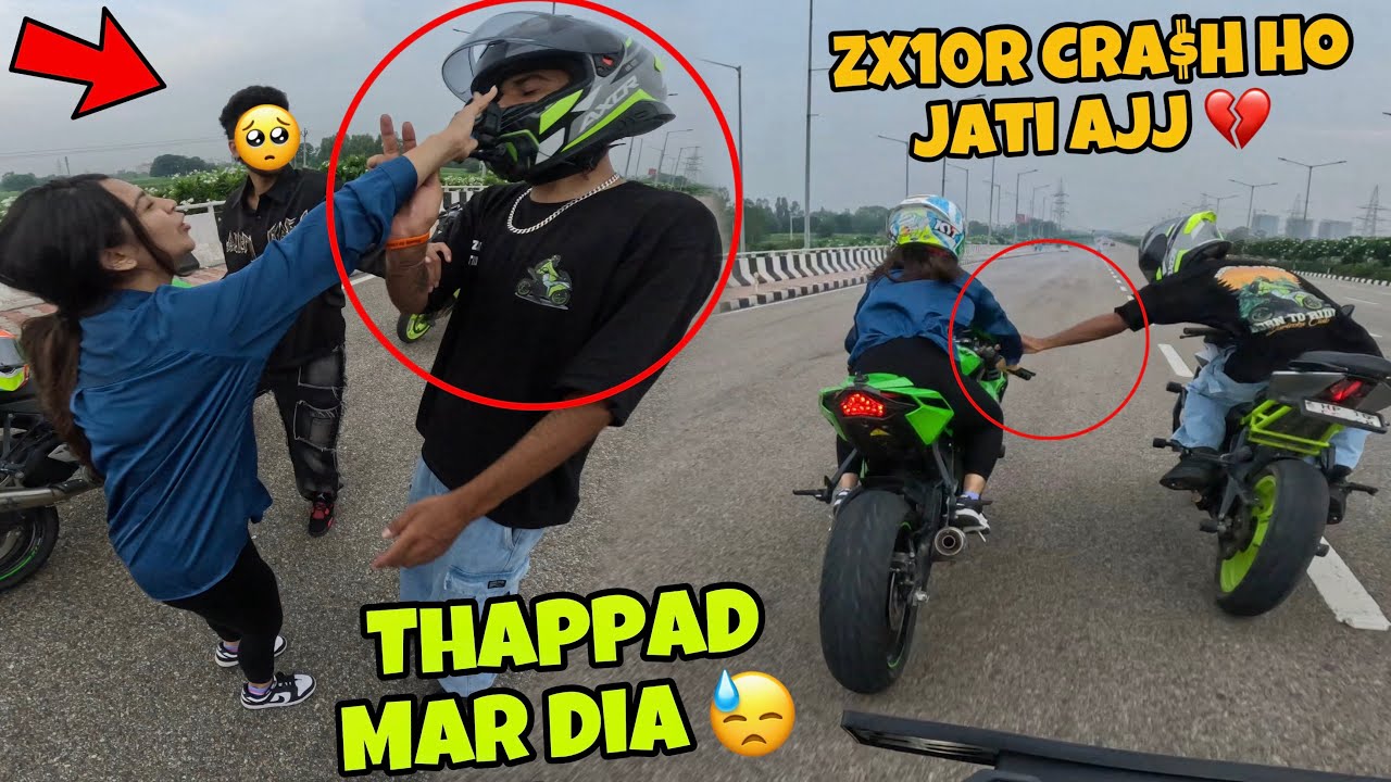 She Slapped Him 😓 Yeh Ladki Toh Ajj Zx10r Se Gir Jati 💔Ride Gone Wrong 😑