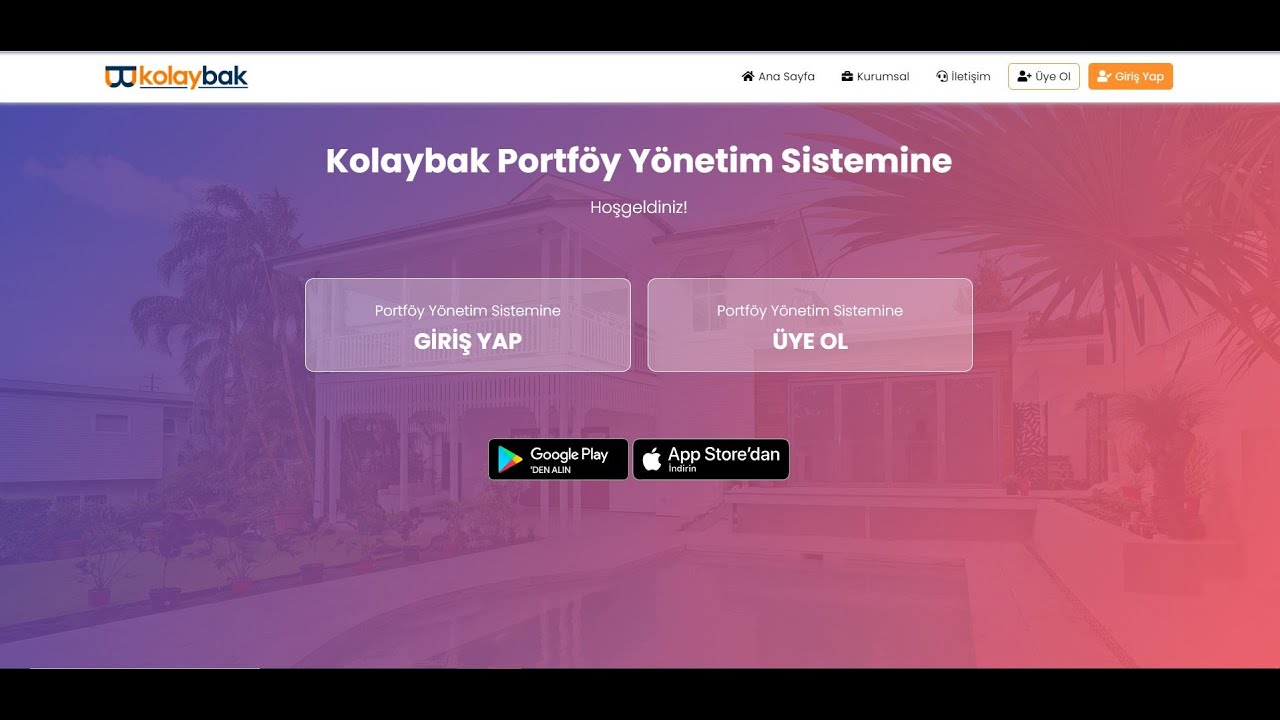 Kolaybak Emlak Portf&ouml;y Y&ouml;netim Sistemi