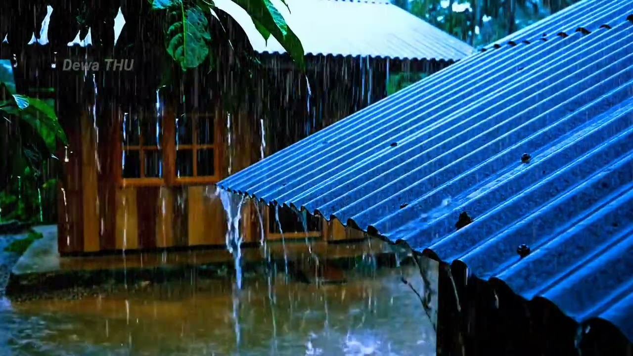 Rainy Night at a Minimalist Glass House – Ultimate Relaxing View | Sleep & Relaxation