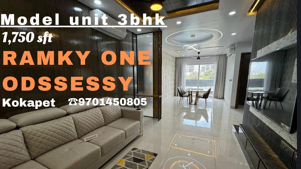 Ramky one odyssey Model unit 3bhk 1750sft,📌 kokapet