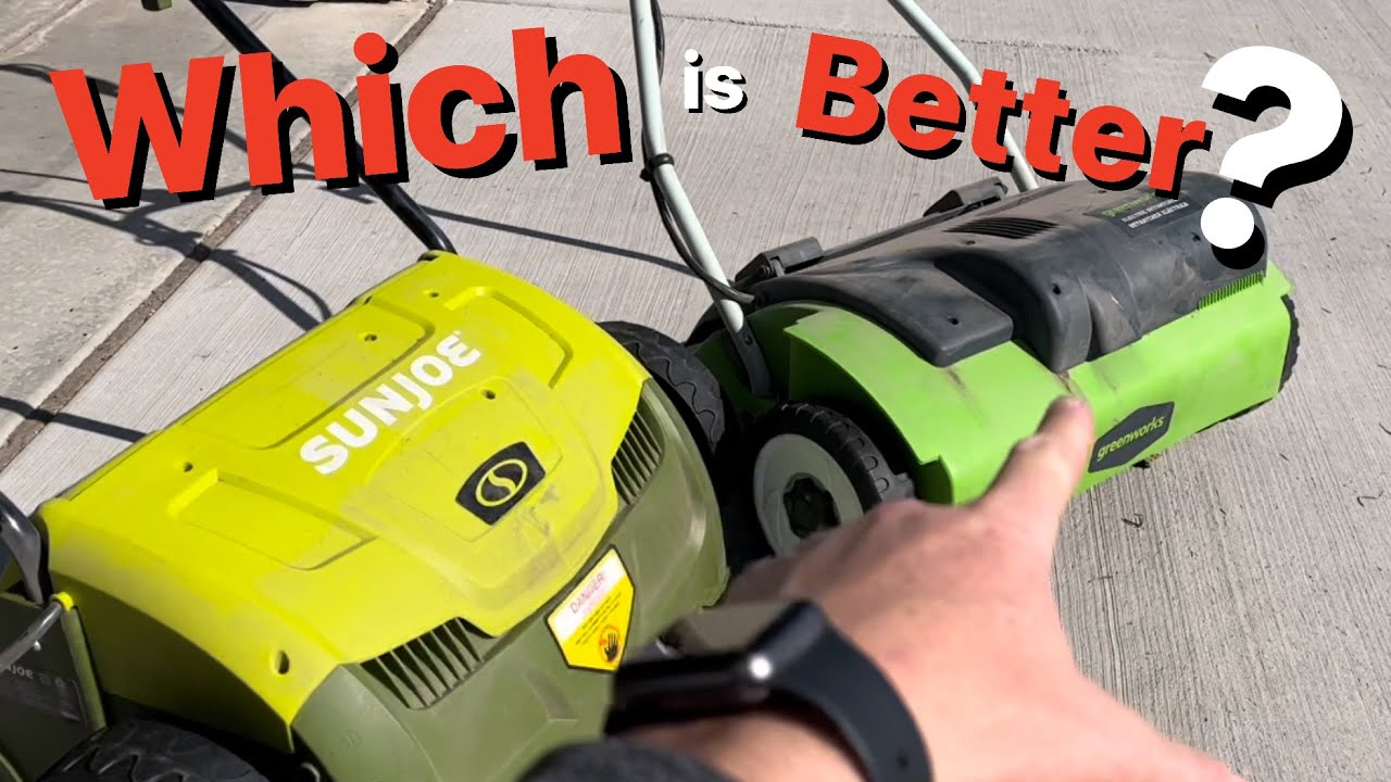 Compare Sunjoe Dethatcher or Greenworks Dethatcher? Find Out Which is Better! #lawn #lawncare