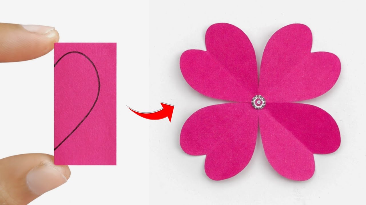 Flower Making | How to make a simple paper flower step by step