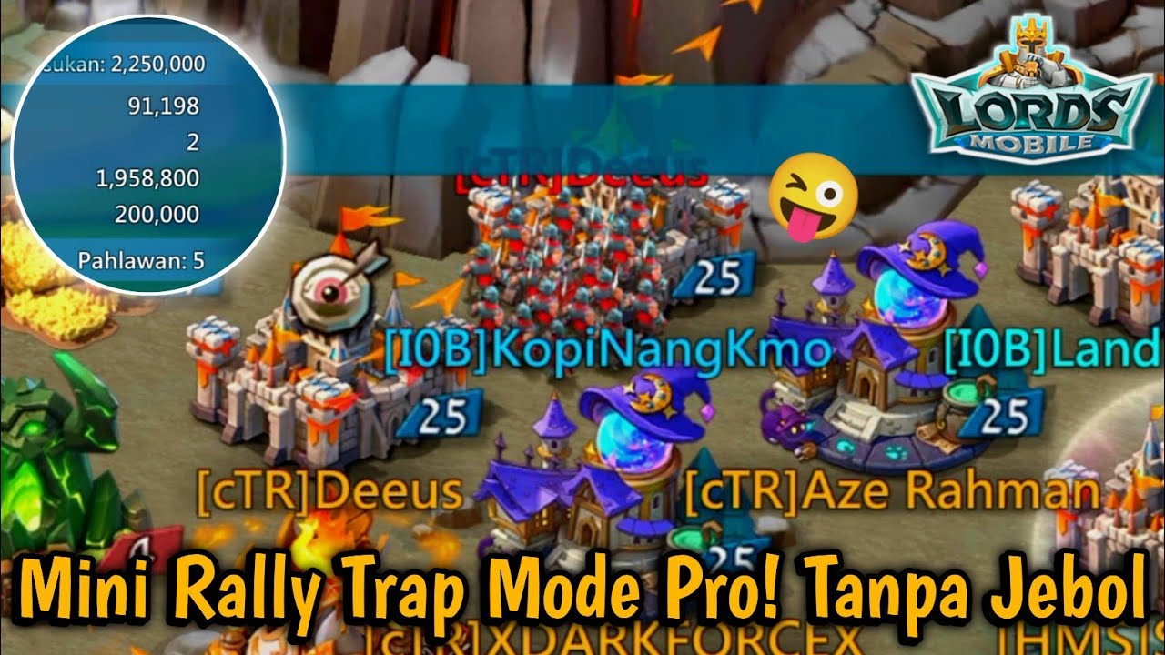 First Nahan Rally Pake Akun Mini Rally Trap❗Full T4 Dan T5 Nyangkut? Sikat PART 1 | Lords Mobile