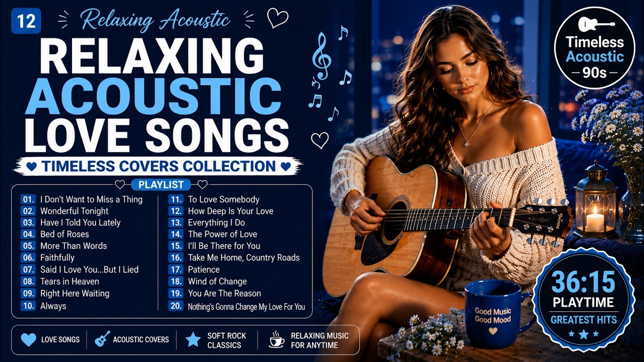 Relaxing Acoustic Love Songs | Timeless Covers Collection