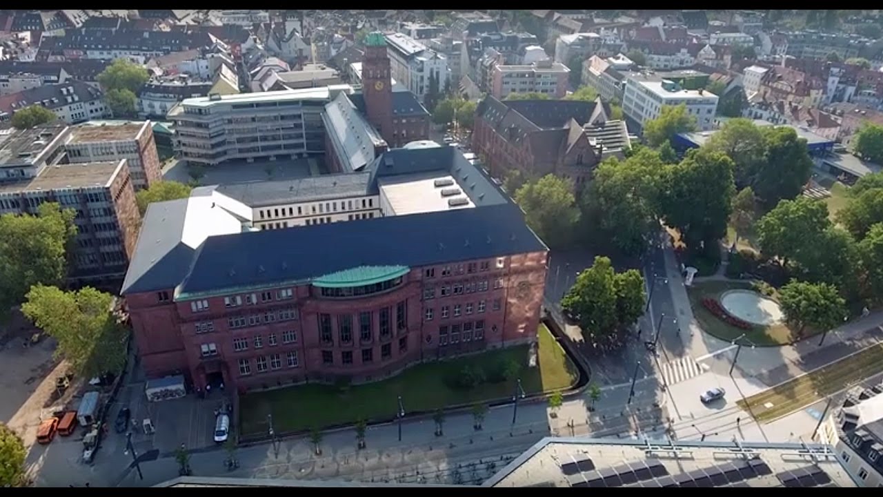 Die Universit&auml;t Freiburg von oben