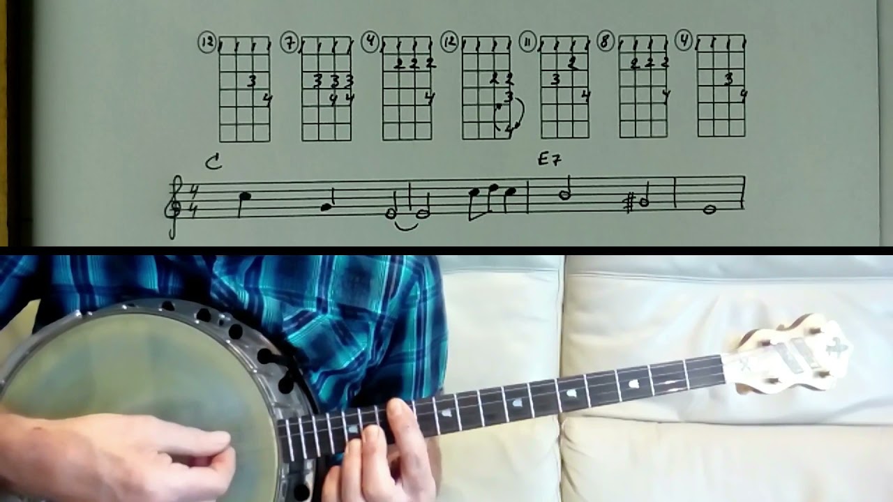 All Of Me, chord melody solo on tenor banjo (CGda) + free tutorial