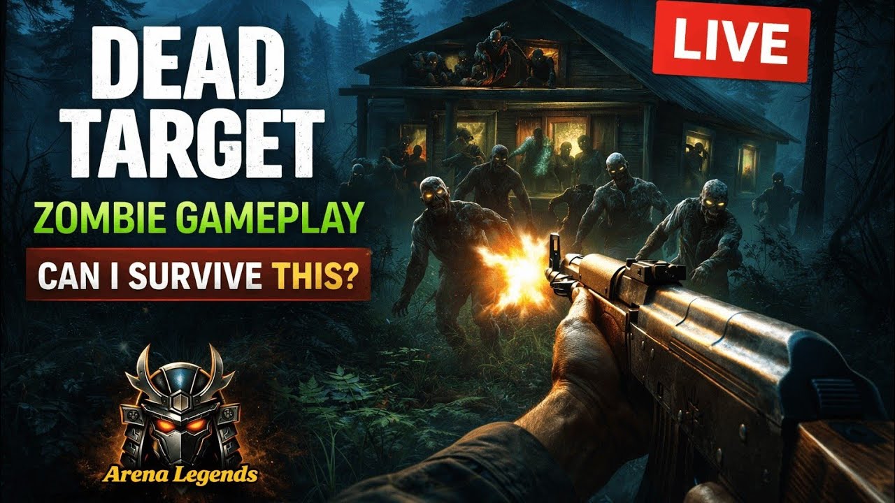 Dead Target Live Stream 🔥 Forest Zombie Attack 🌲 Can I Survive the Endless Wave? (No Commentary)